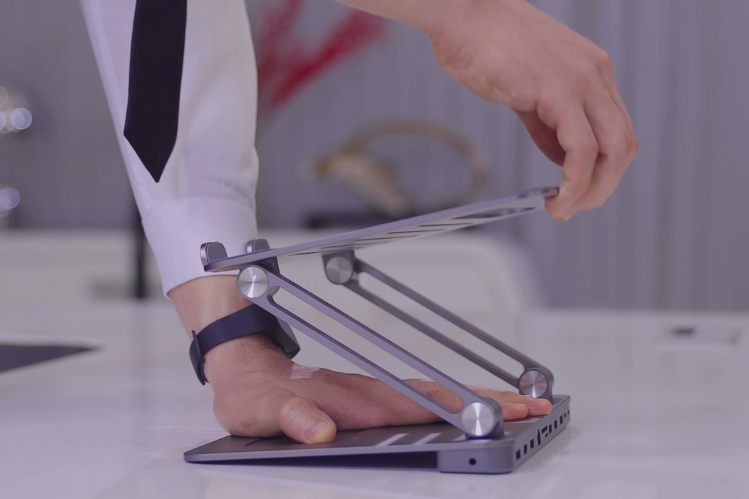 World's first 13-in-1 USB-C hub meets an ergonomic laptop stand to