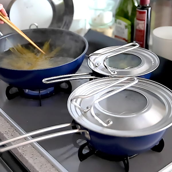 WEB限定セット】直火専用 深型フライパン16cmとフライパンカバーの