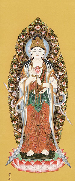 仏書・仏画の掛け軸 林翠光作 聖観音