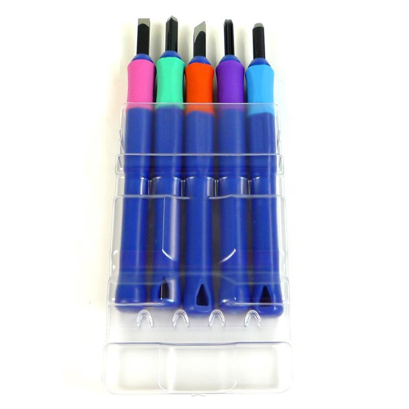 彫刻刀セット サクラグリップ はんが 5本組セット EHT-5A | ゆめ画材