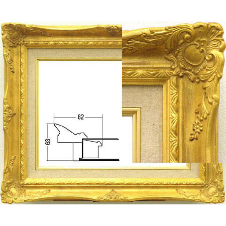 油彩額 9232N F4 ゴールド ガラス付 | ゆめ画材