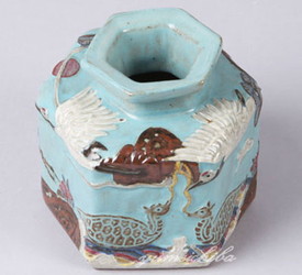 韓国有名陶芸家作 イギョンヒョン・十長生花器 花器・陶磁器 夢市場