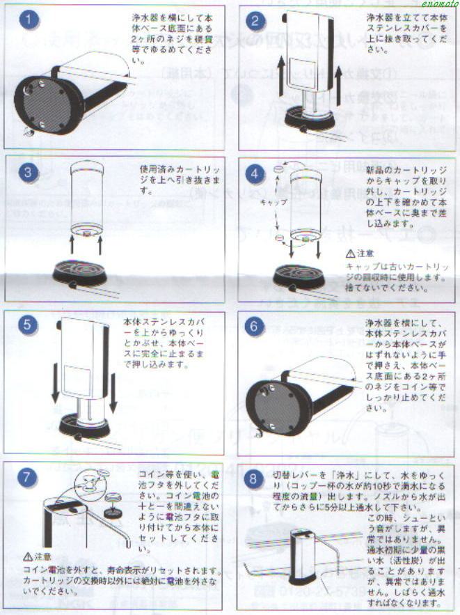 生活雑貨えのもと】カートリッジ交換方法