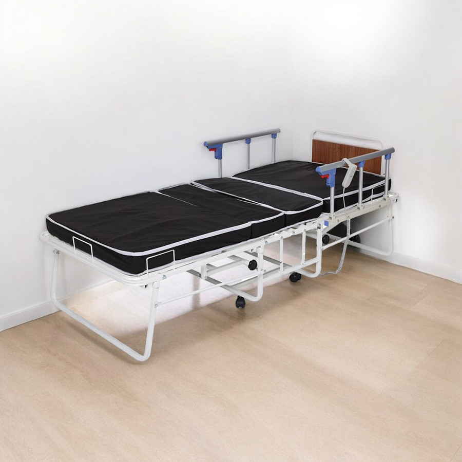AZKA DF01 Dual Motorlu Korkuluklu Katlanabilir Hasta Yatağı - Zmedikal