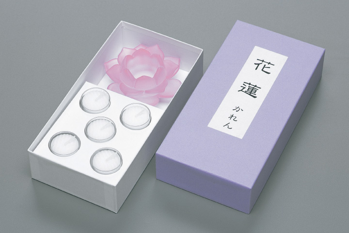 花蓮ガラスセット｜京都上京の老舗 お香・ろうそくの財木屋