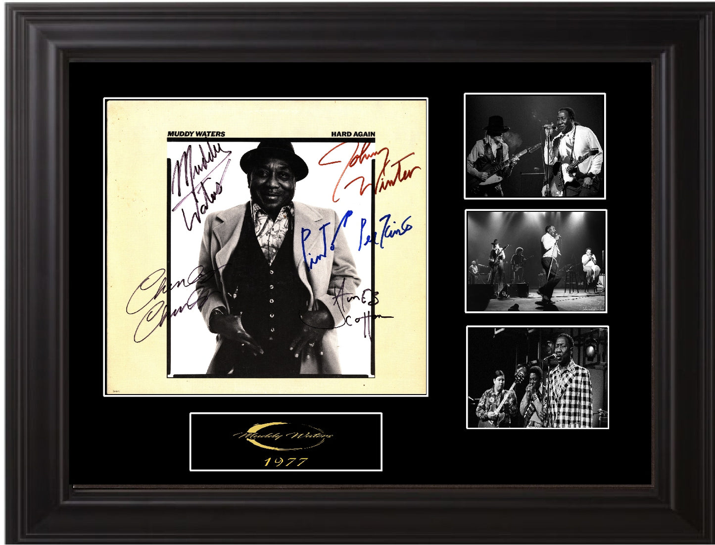 Muddy Waters Band Signed Hard Again Album | Zion Graphic Collectibles