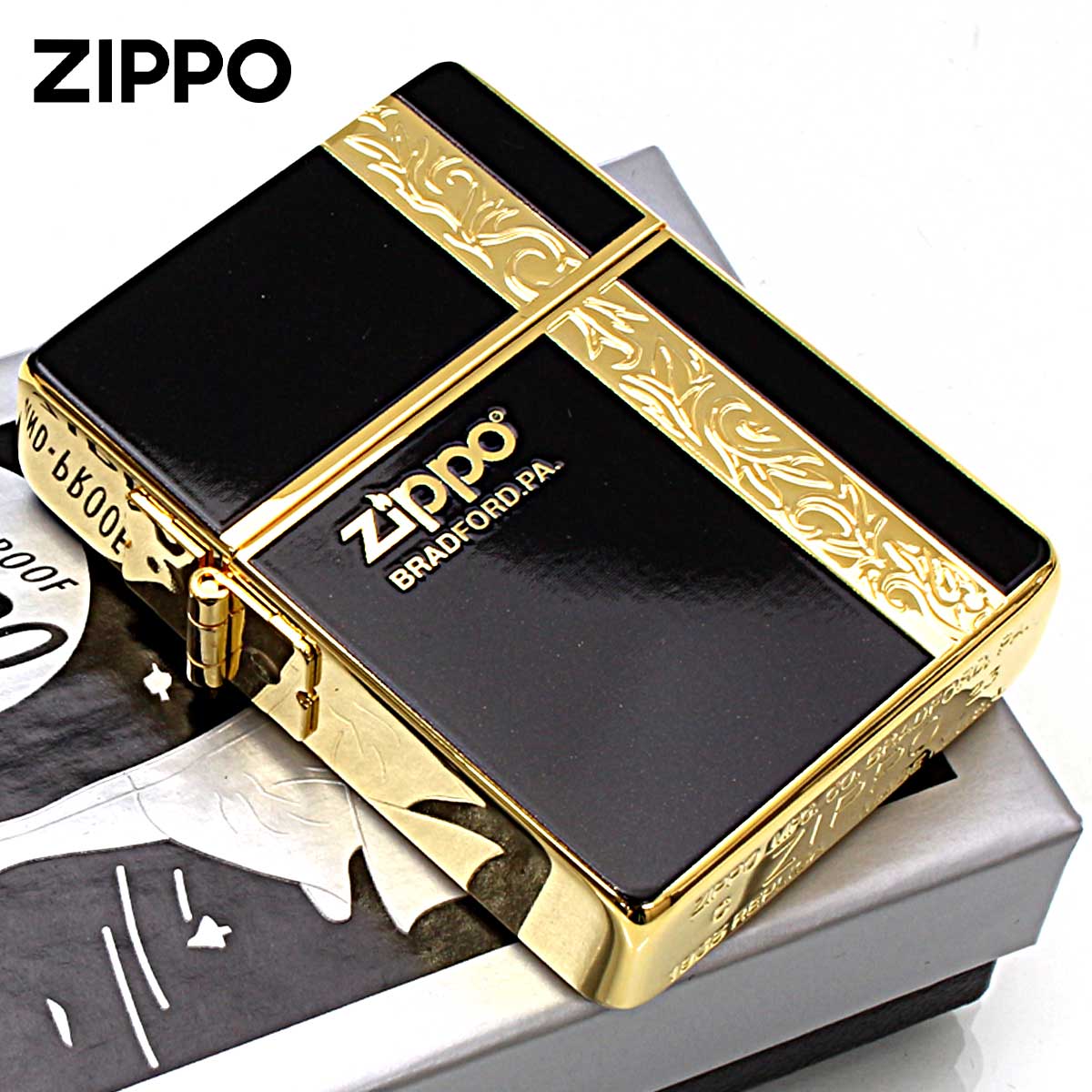 Zippo ジッポー 1935レプリカ バーティカル アラベスク 唐草 両面加工
