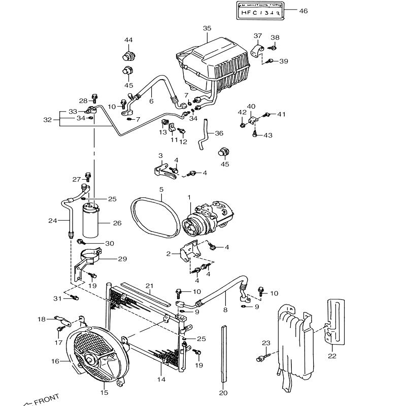 エアコンディショナ 3型SD 4型SE,SA 5型SF エアコンツキ ジムニーJA11