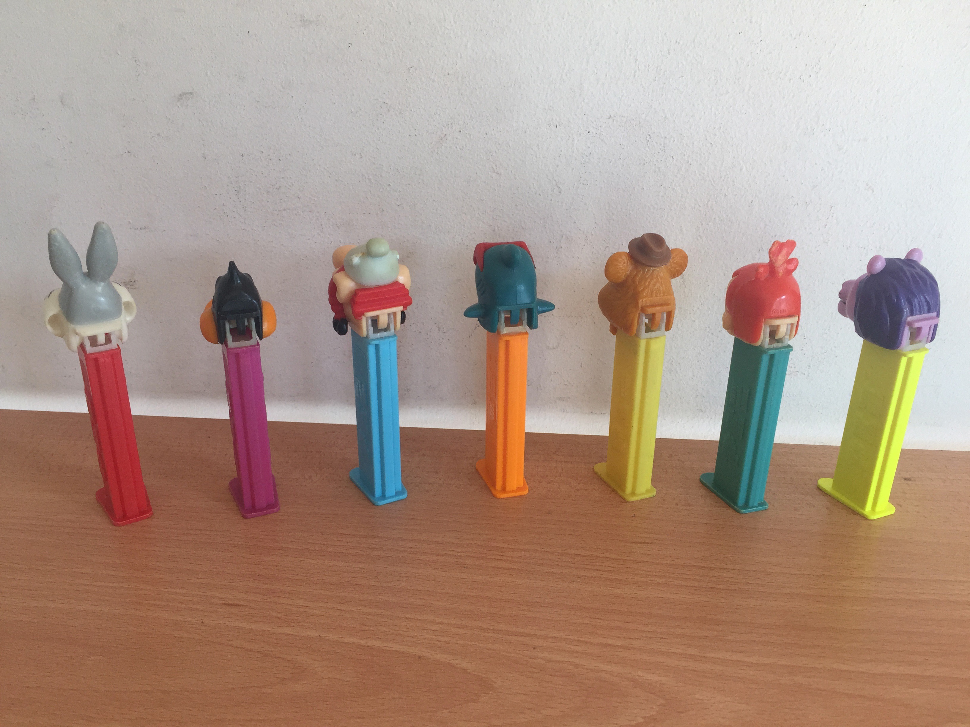 SET of 7x PEZ DISPENSER Various Characters from 90's Vintage
