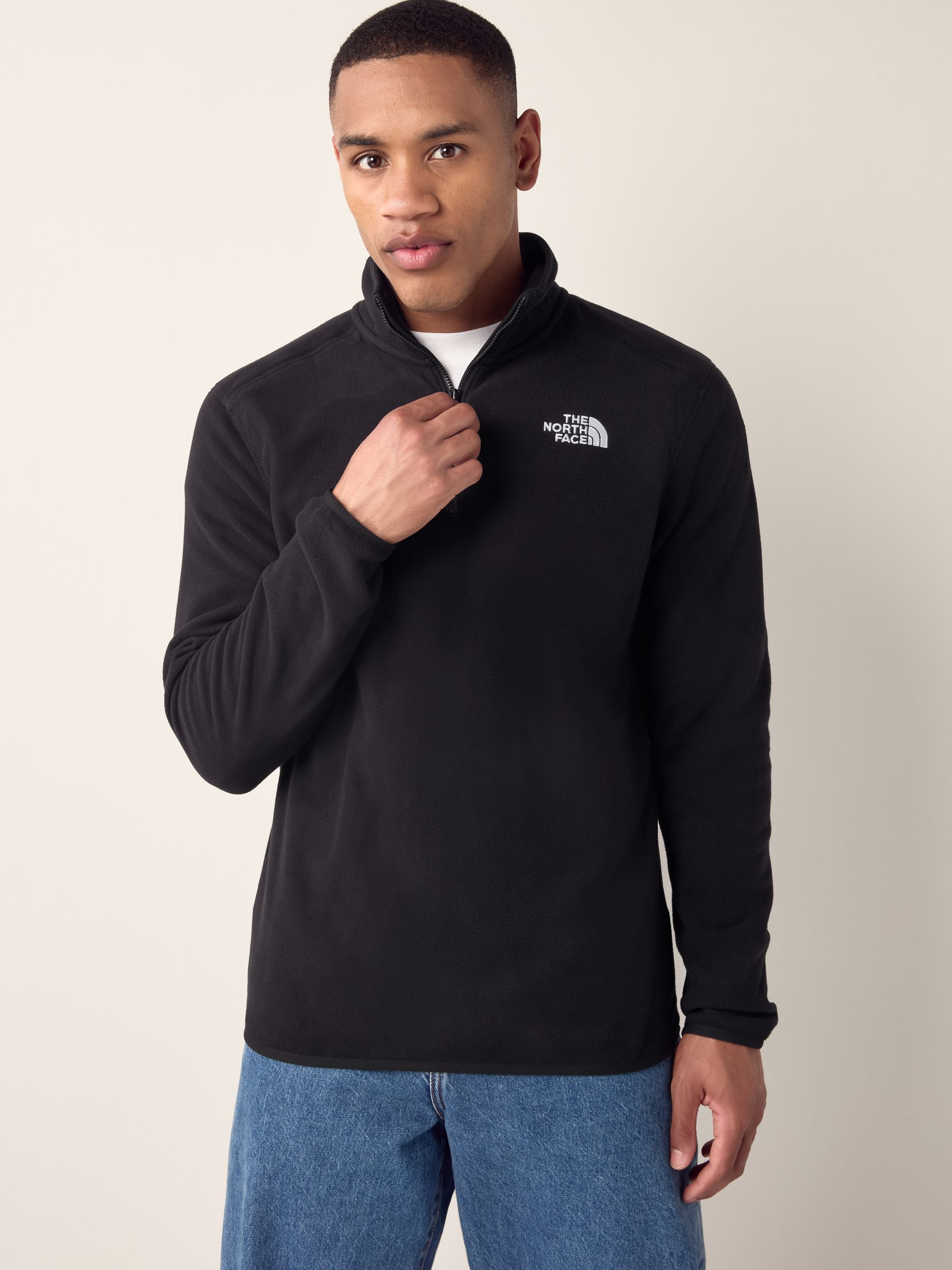 Buy The North Face Black Glacier Quarter Zip Fleece from Next Canada
