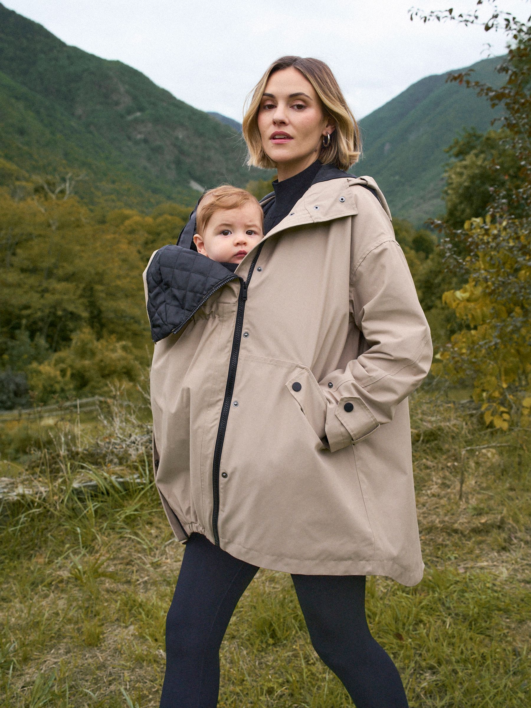 Buy Seraphine Taupe Grey 3-In-1 Maternity & Babywearing Raincoat