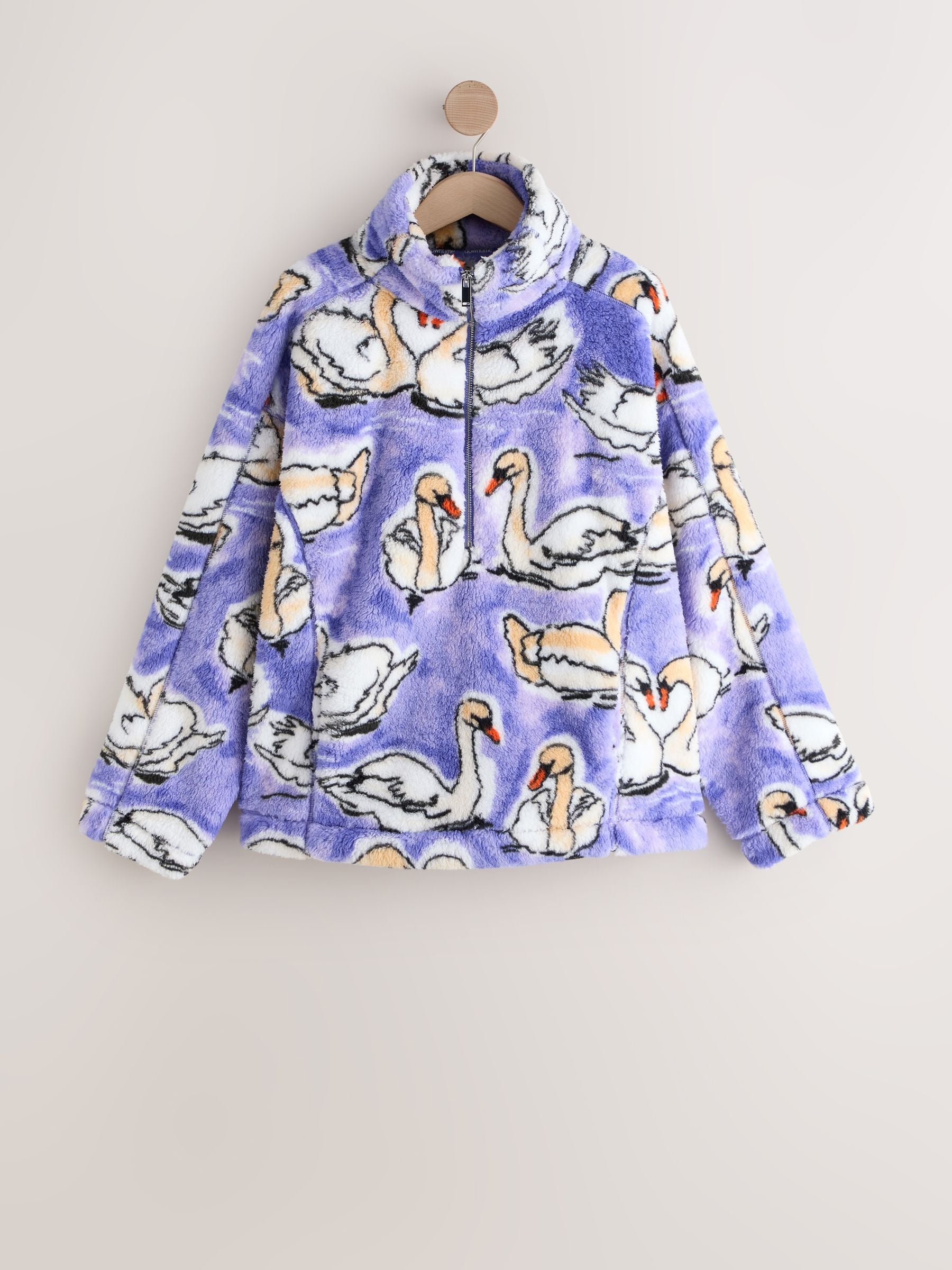 Buy Purple Swan Borg Half Zip Fleece from Next USA