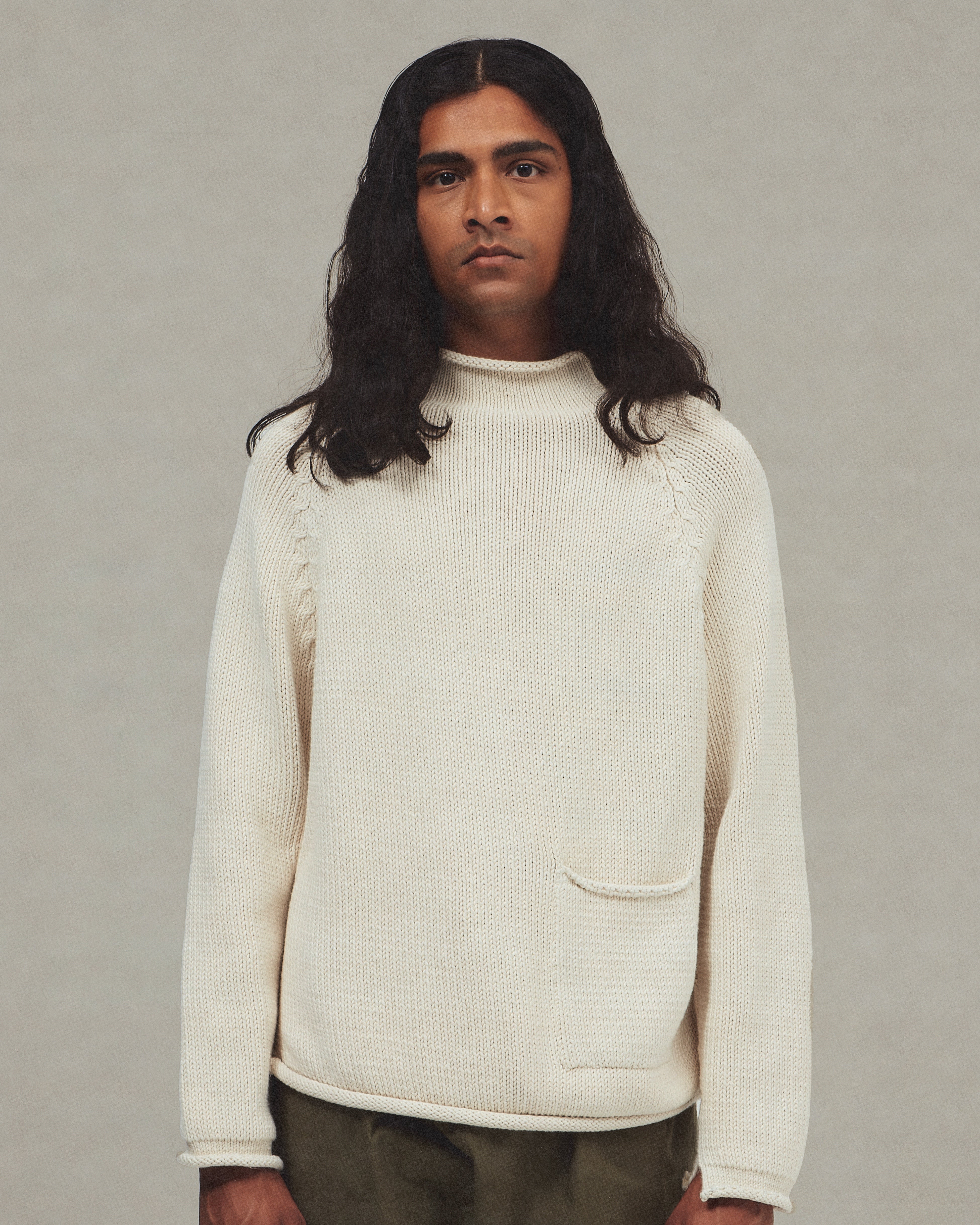 Cotton Fisherman Sweater, Undyed – XENIA TELUNTS