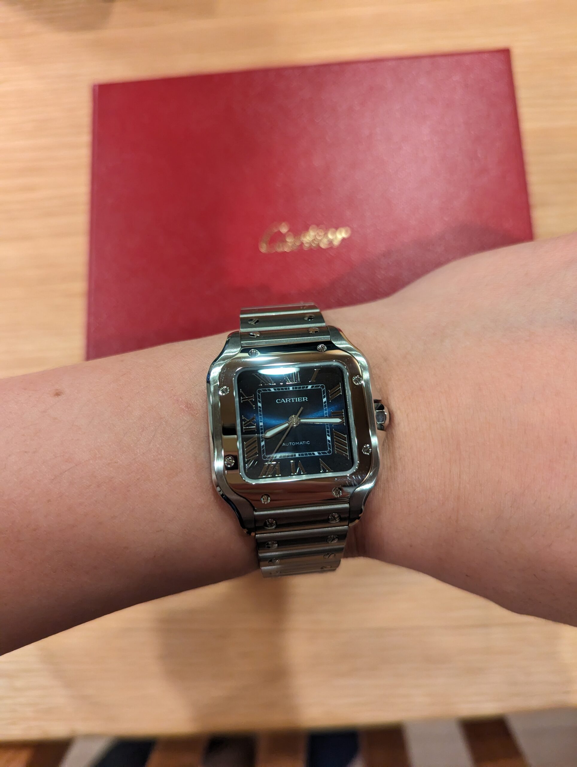 カルティエ サントス ドゥ カルティエ MM WSSA0063 ブルーの購入