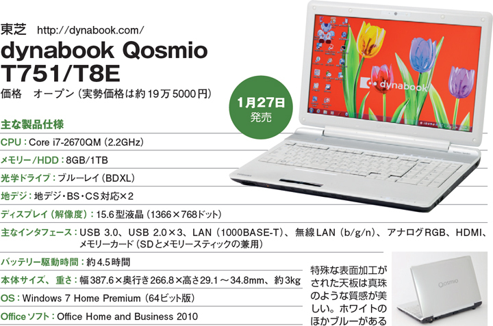 15.6型液晶のハイエンドAVノート「dynabook Qosmio」 | 日経クロス