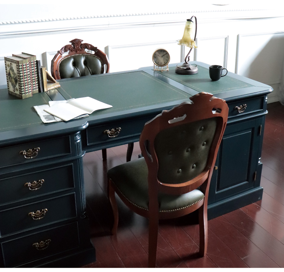 プレジデントデスク エグゼクティブデスク ネイビー｜Y-KAGUオリジナル