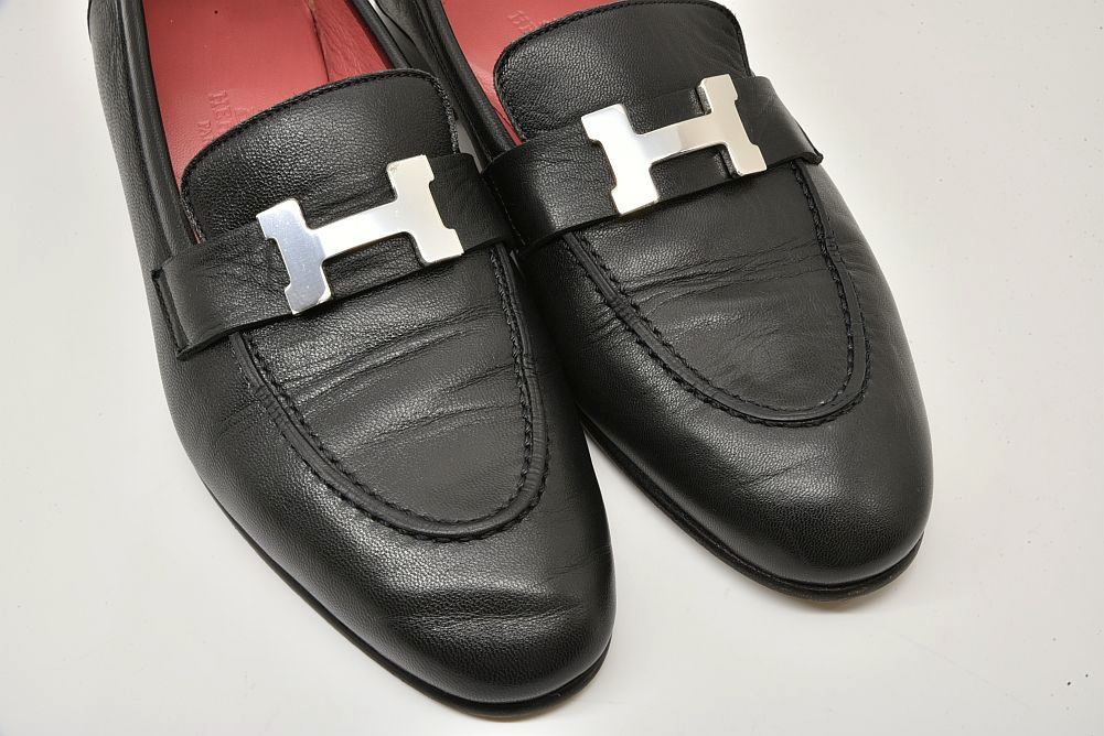 エルメス 靴 モカシンパリ 38 黒 ローファー美品 楽天市場】エルメス