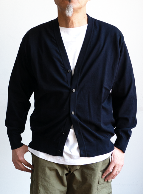 AURALEE Super High Gauge Cotton Knit Cardigan | 大阪心斎橋のメンズ