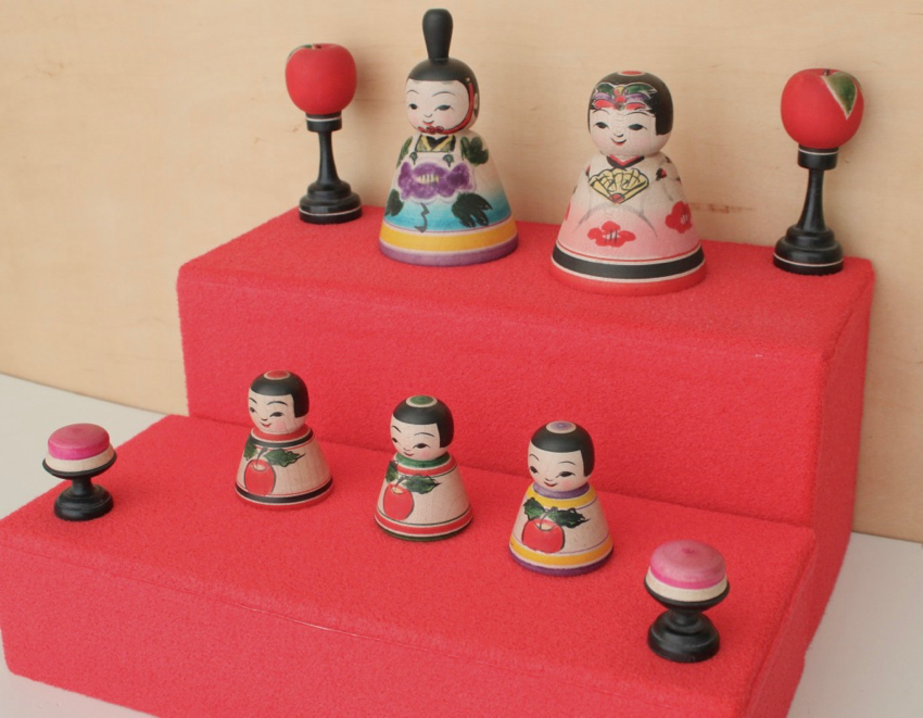 メーカー廃番】山谷レイ工人 2段お雛セット（ノーマル／ギョロ目