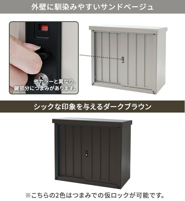 物置 幅90奥行45高さ84cm DSSB-098/MSSB-098 山善 | 山善ビズコム