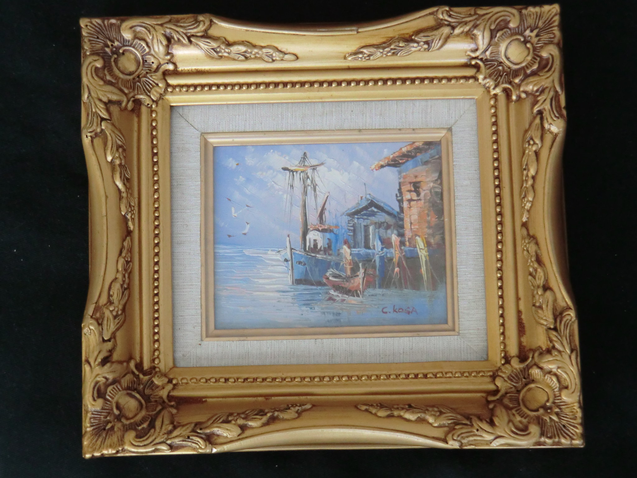 大値下 ◇中秋の名月双鶉◇日本画家【猪巻清明 画伯】作品 : 肉筆真筆