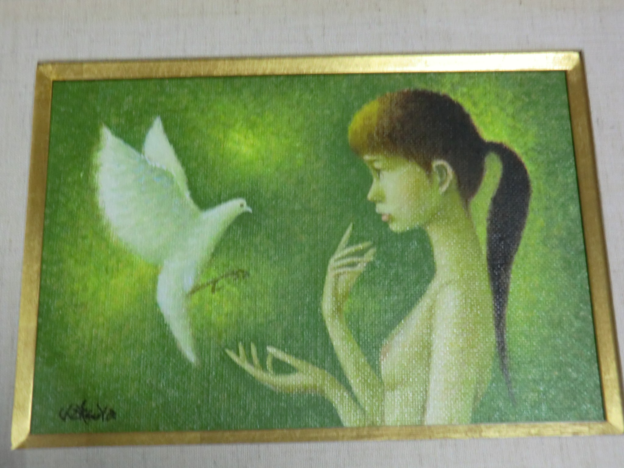 佐藤カツヤ 「語らい」 油彩画 SMサイズ | 八事商事 | 絵画レンタル