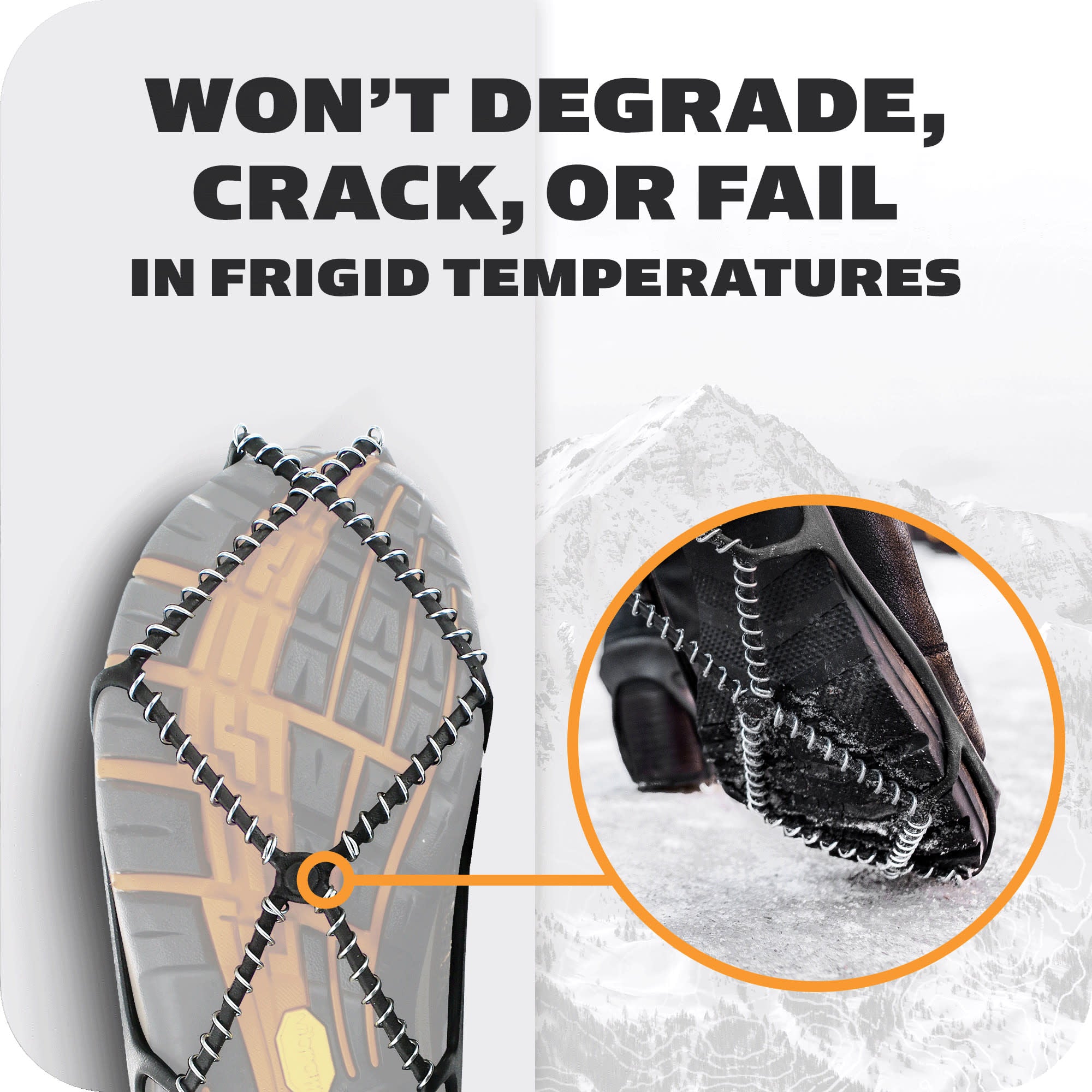 Yaktrax Walk Plus Traction Cleats for Ice and Snow – 360° Steel