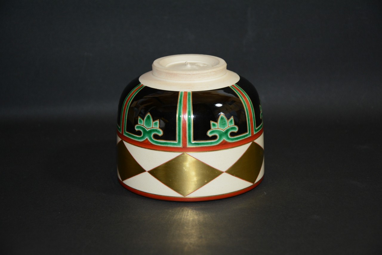 仁清写金菱之図茶碗 京焼 七代高橋道八造 550000円 ご注文は美術工芸