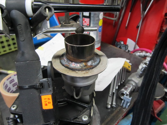 モリワキ、フォーサイト、アルミサイレンサー修理加工。アルミ