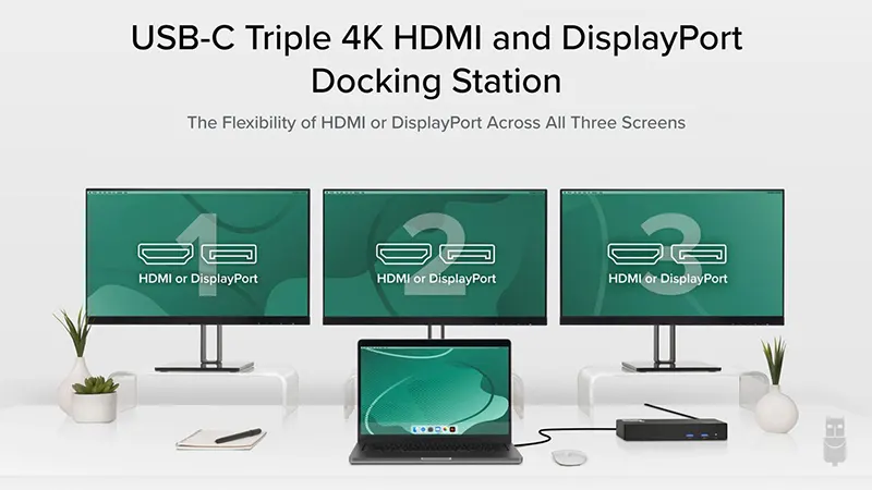 Plugable UD-6950PDZ 12-in-1 トリプル4Kディスプレイ Thunderbolt 4