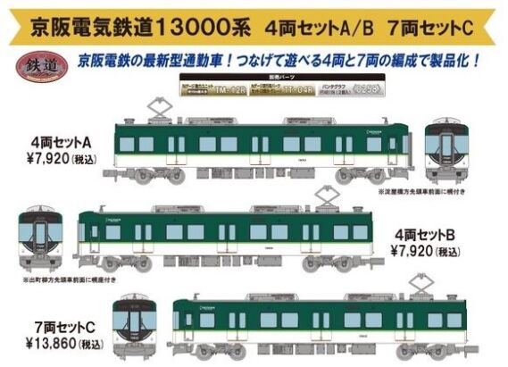 鉄コレ 京阪電気鉄道13000系 7両セットC 318309 #トミーテック #鉄道