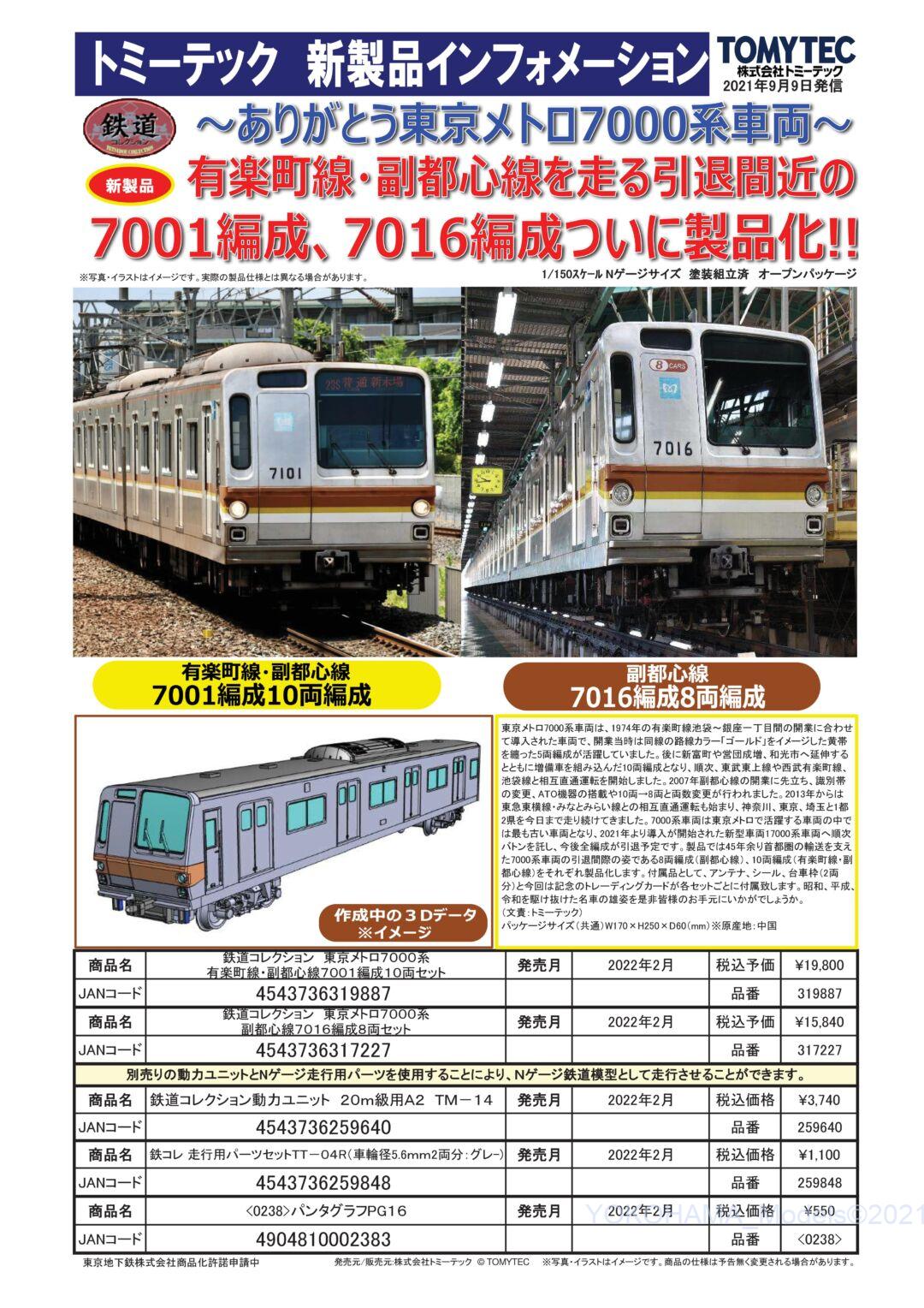 鉄コレ 東京メトロ7000系 副都心線7016編成8両セット 317227 #トミー