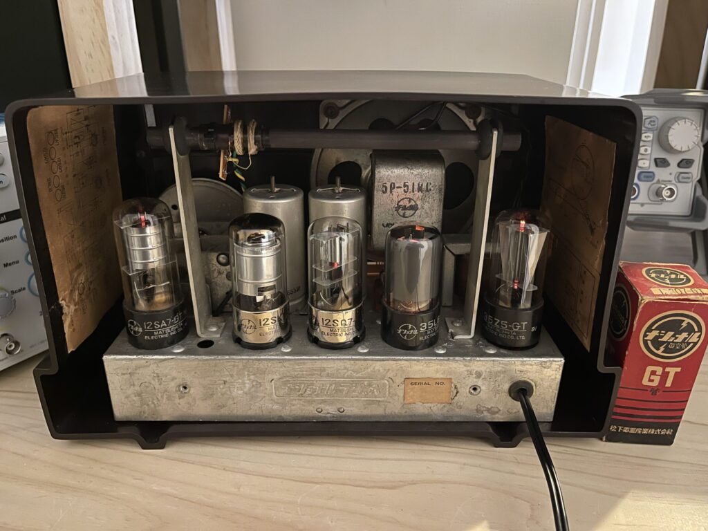 昭和初期の真空管ラジオ「ナショナル PS-54」の修復：コンデンサ、抵抗