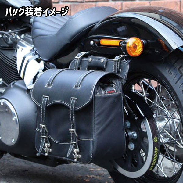 キジマ□サドルバッグガード オールインワン DHW ブラック 左側用 【18