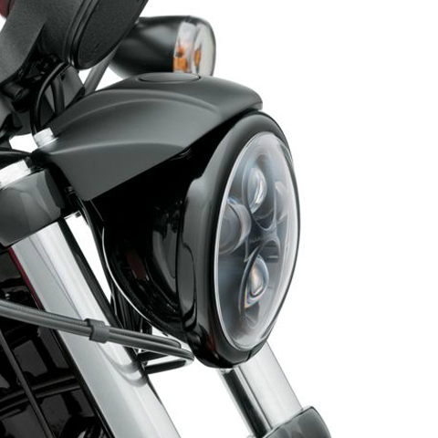 ハーレー純正□ヘッドライトトリムリング/グロスブラック 5-3/4インチ