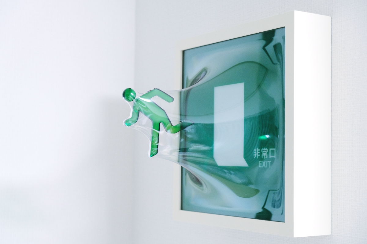 アートコレクション作品｜松枝悠希 「This is EXIT square 300」green