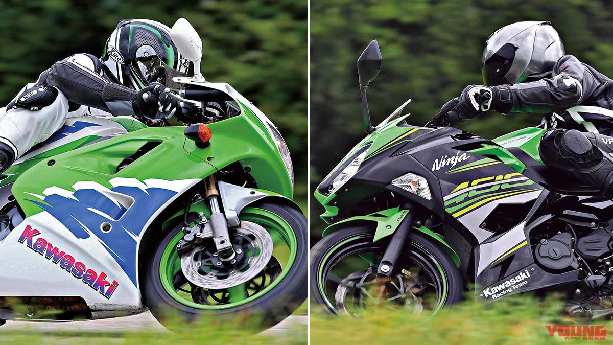 カワサキ400タイムスリップバトル〈中編〉'18ニンジャ400 vs '94ZXR400