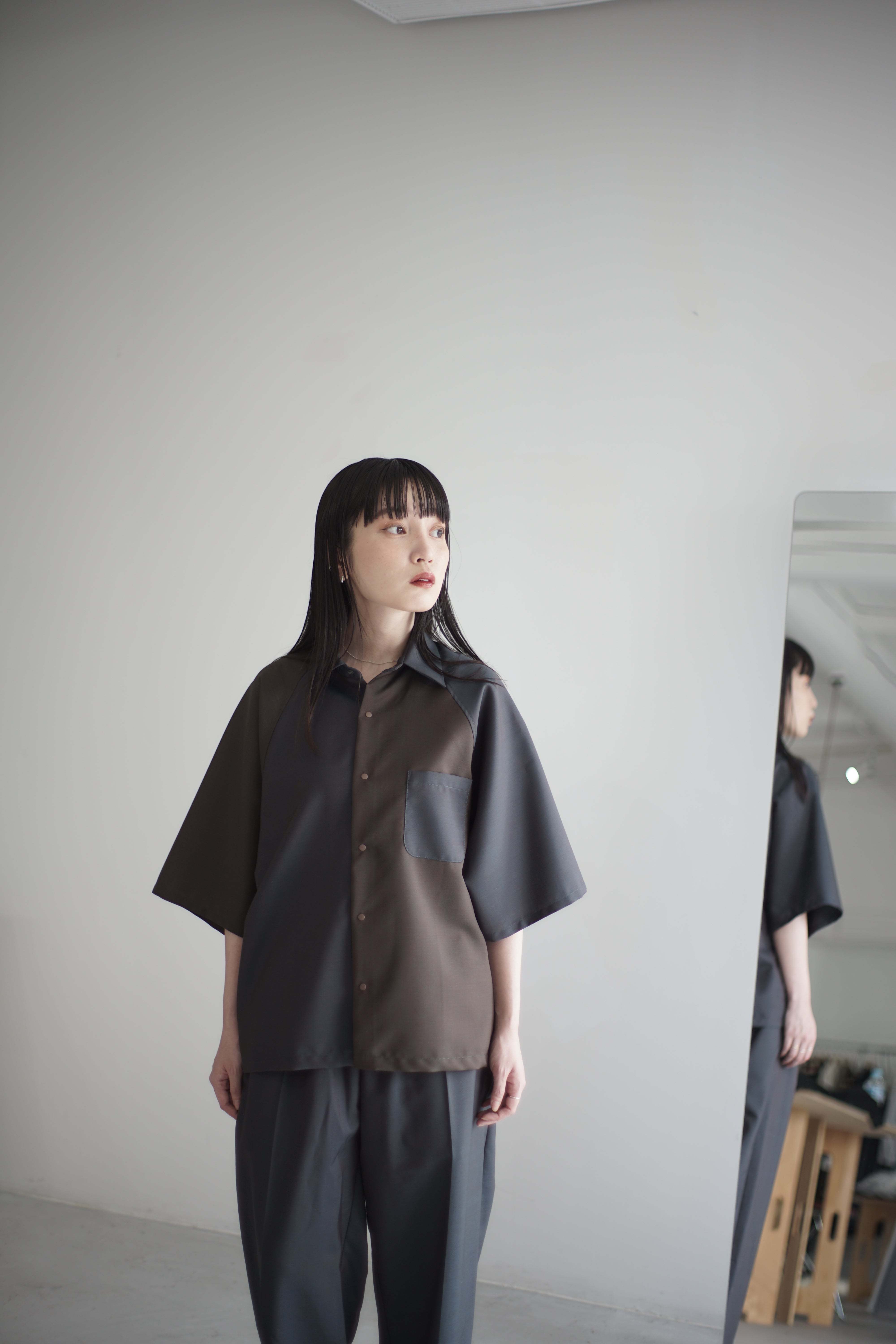 yo-yo. exclusive item ] itochi / Wool & Kid mohair Tropical raglan