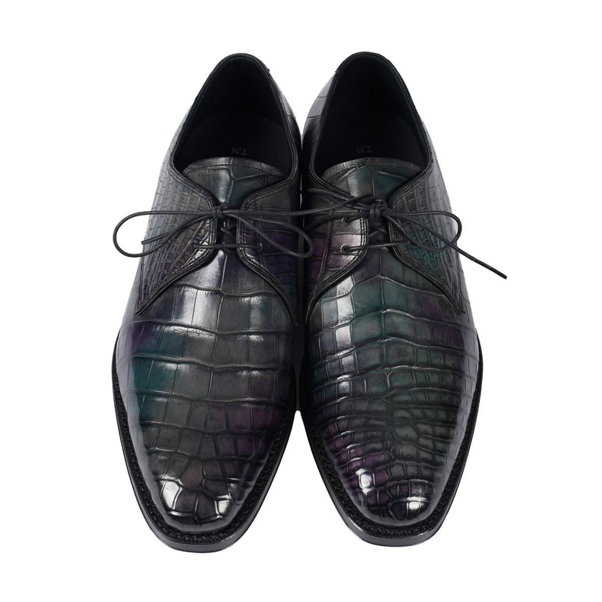YFA1811 クロコダイル プレーントゥ外羽根 ドレスシューズ ｜美しい