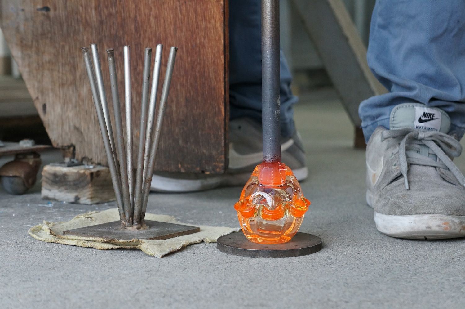 渦 ぐいのみ（マンゴー）/吹きｶﾞﾗｽ匠工房 | ゆいまーる沖縄 ＜Online＞