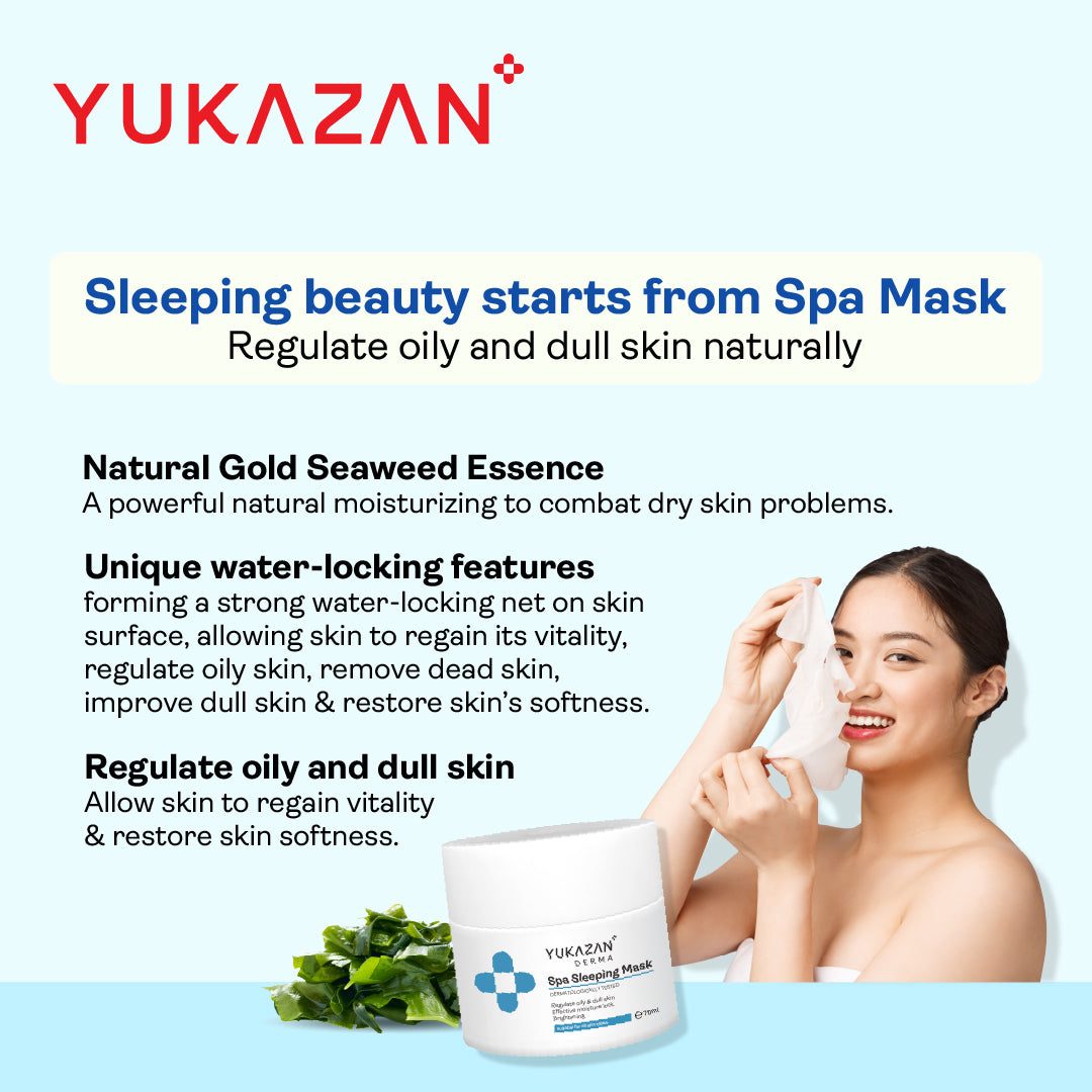 EXP 2026 JAN] Yukazan Derma Spa Sleeping Mask 70g Regulate Oil