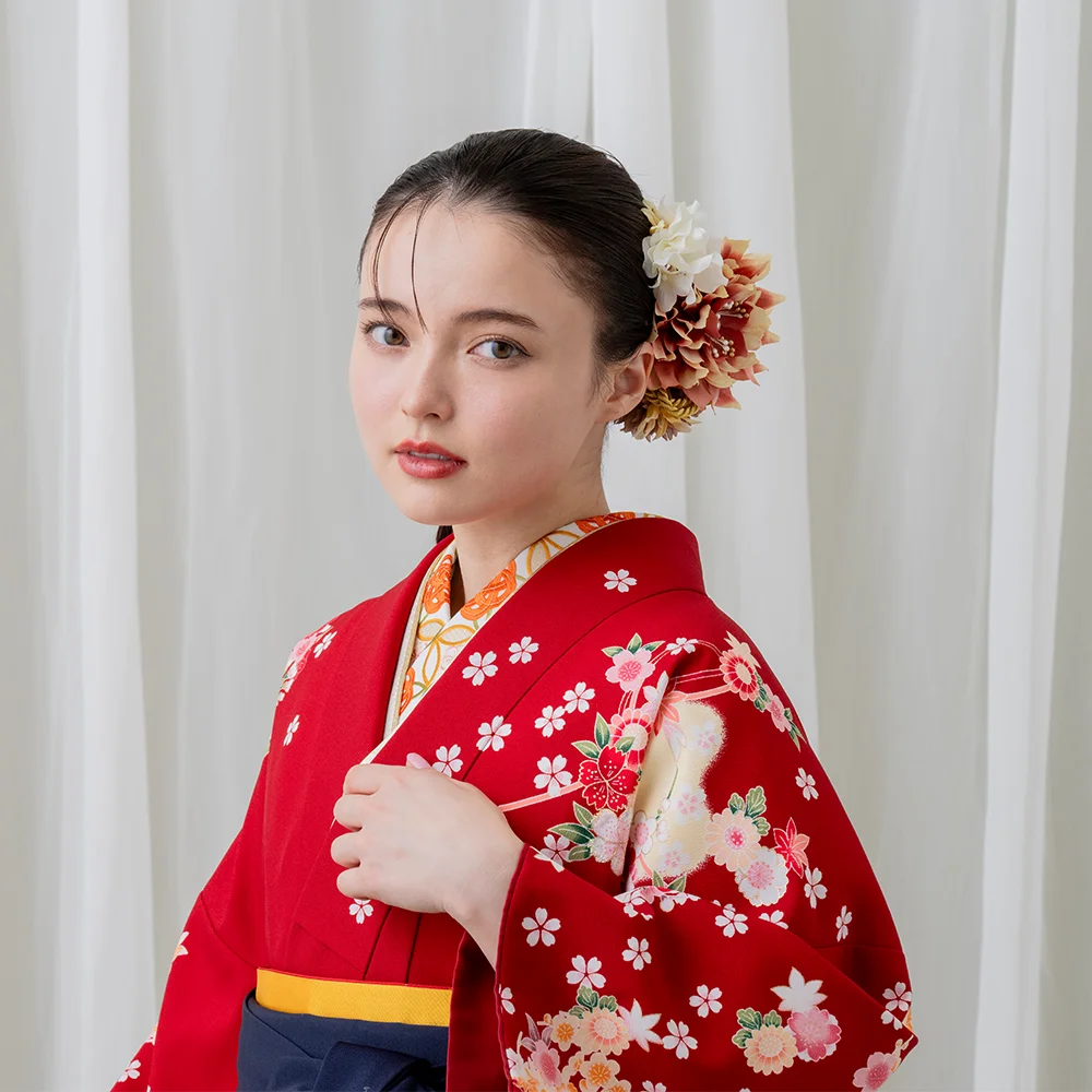 h6515】【レンタル】二尺袖きもの 2点セット (二尺袖 / 長襦袢) 袴