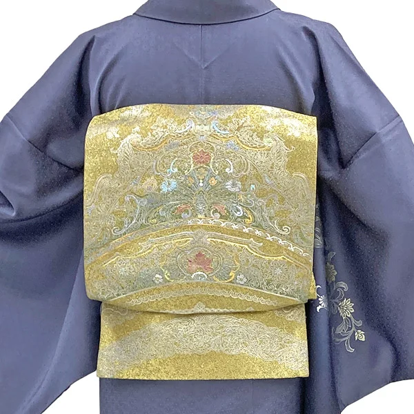 a2211204】【レンタル】訪問着 フルセット グレー グラデーション 金彩