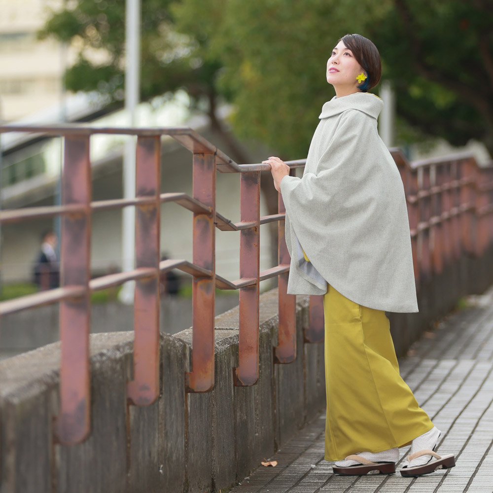 z2327001】ケープ コート ポンチョ マント 羽織 和洋兼用 レディース