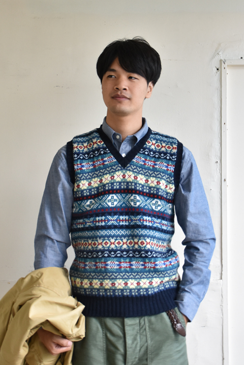 伝統のフェアアイルベスト！JAMIESON'S（ジャミーソンズ）Vネック