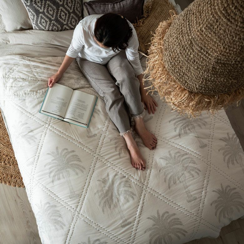 マルチカバー キルト ヤシの木 200×250㎝ | インテリア雑貨のPayung