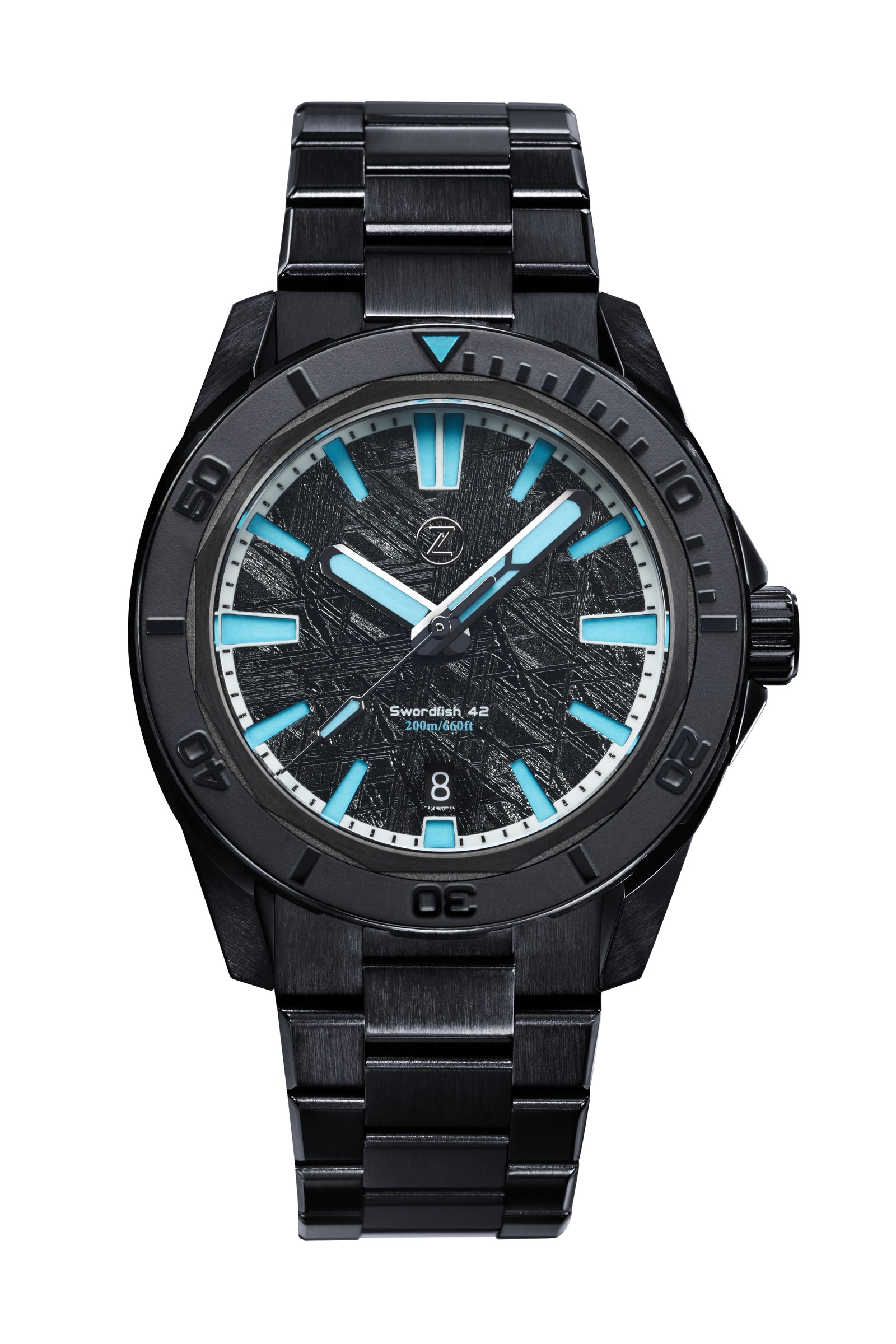 Swordfish 42mm SS DLC Meteorite – Zelos Watches