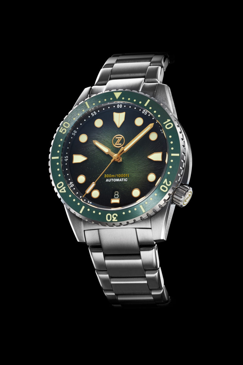 Mako V3 300m Ti 'Antique Green' – Zelos Watches