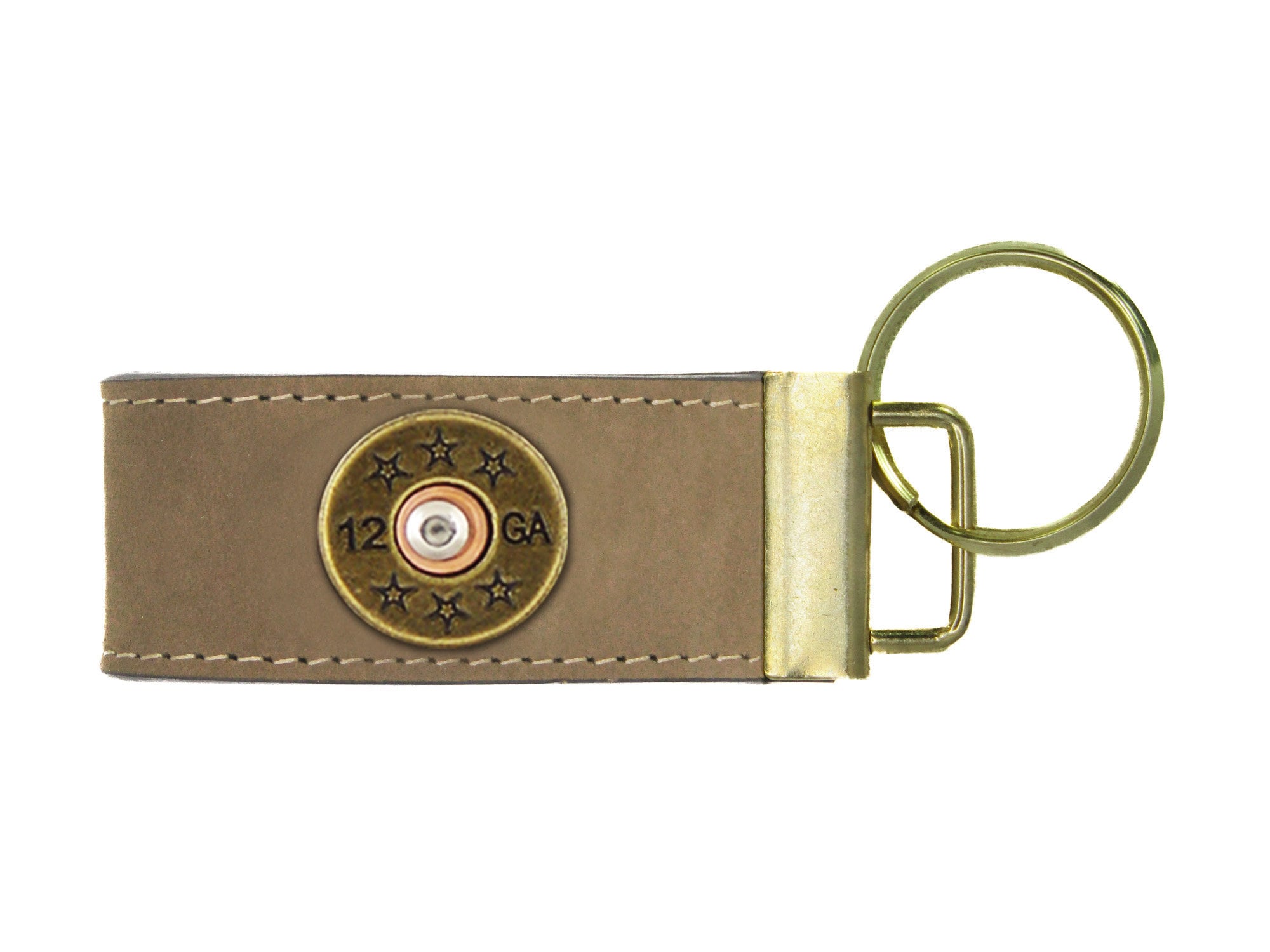 Leather Loop Key Fob. Crazyhorse Full Grain Leather With Antique