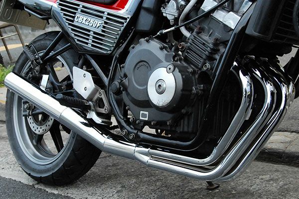 JADEイカシタショート管ZZYA管メッキ | 旧車バイクカスタムパーツの